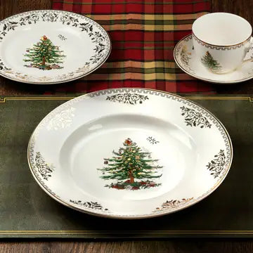 Spode Christmas Tree Gold Salad Plate 8"- set of 4