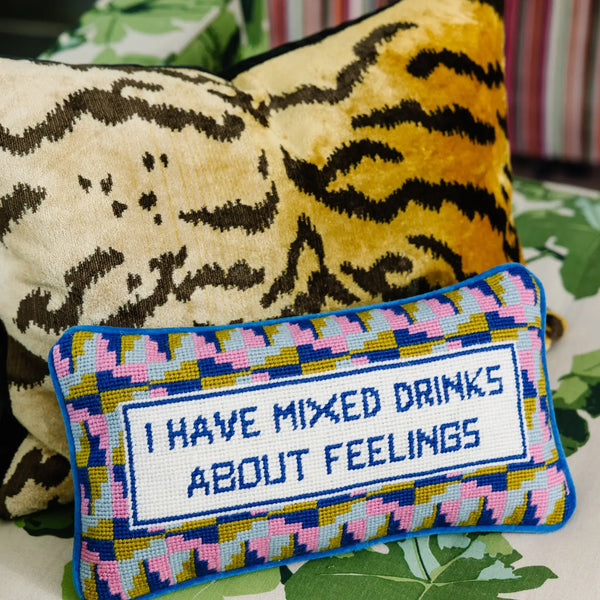 Furbish Studios - Mixed Drinks Needlepoint Pillow