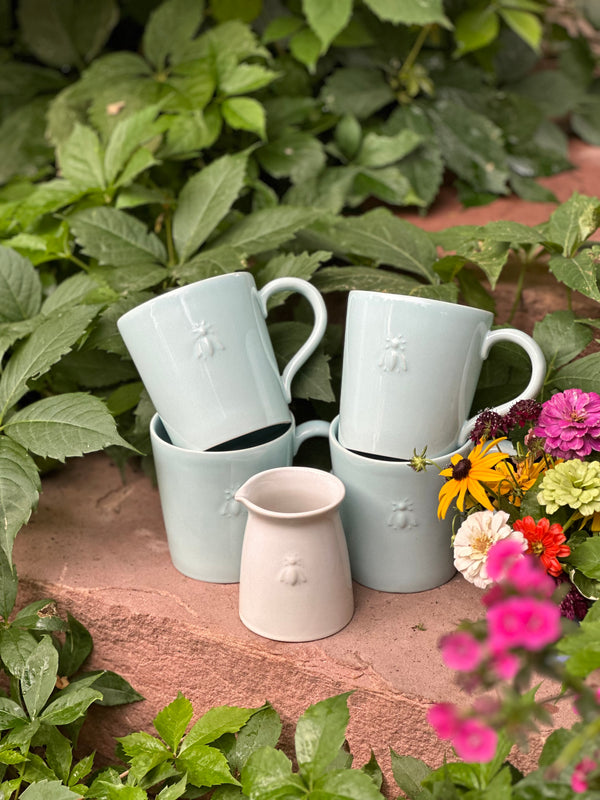 Bee Ceramic Coffee Mug Set-2 Ecru