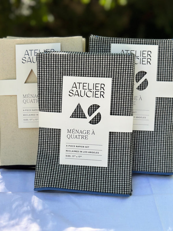 Atelier Saucier Noir Royale Napkins | Set of 4