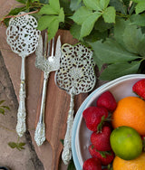 Beautiful Silver Pierced Scalloped Serving Spoon