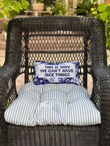 Nice Things Needlepoint Pillow