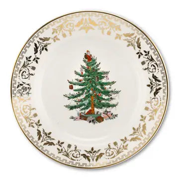 Spode Christmas Tree Gold Salad Plate 8"- set of 4