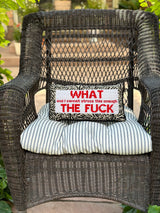 Wtf Needlepoint Pillow