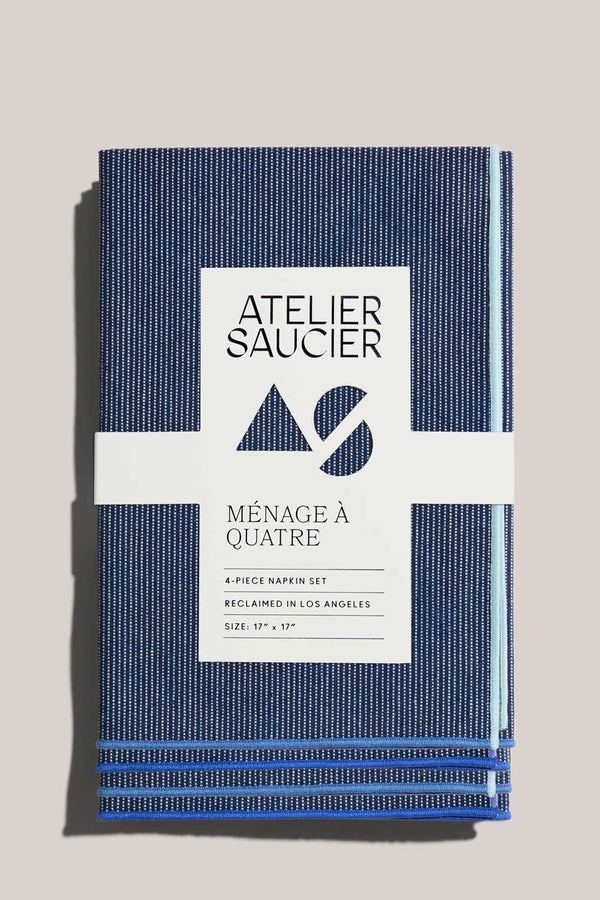 Atelier Saucier Ocean Mist Napkins-Set of 4